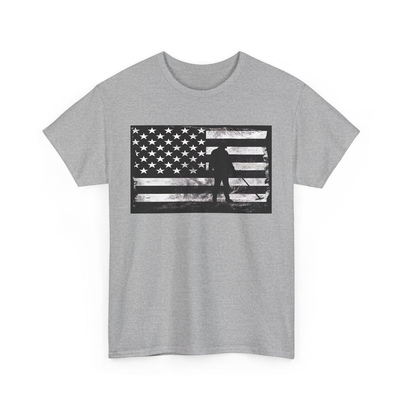 Graphic American Flag Detectorist Heavyweight T-Shirt. sku: 10