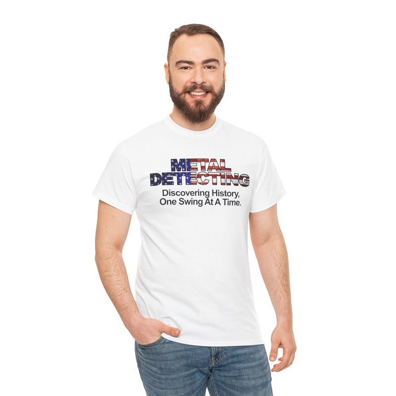 Discovering History American Flag Detectorist Heavyweight T-Shirt. sku: 16