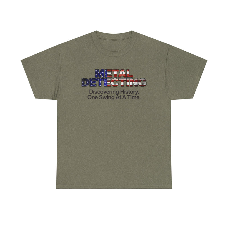 Discovering History American Flag Detectorist Heavyweight T-Shirt. sku: 16