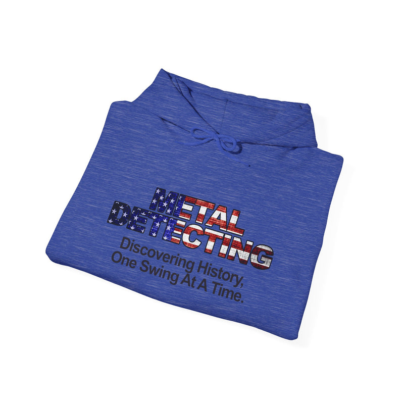 Metal Detecting Flag Motif , 2-Sided. Thick Weight Hoodie FREE SHIPPING