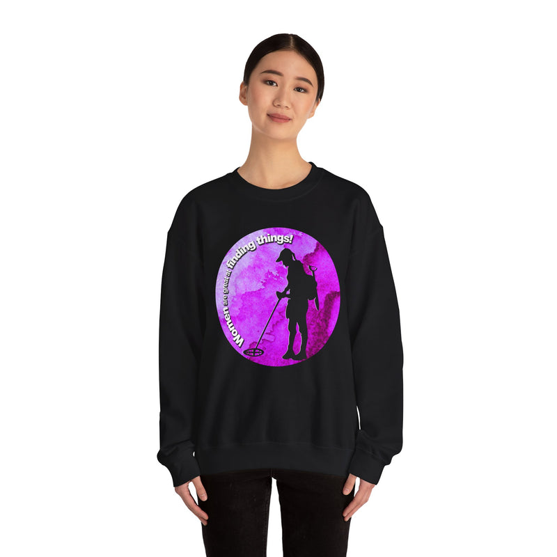 Woman's Heavy Blend Crewneck Sweatshirt "Woman are great at finding things" -  sku: 85