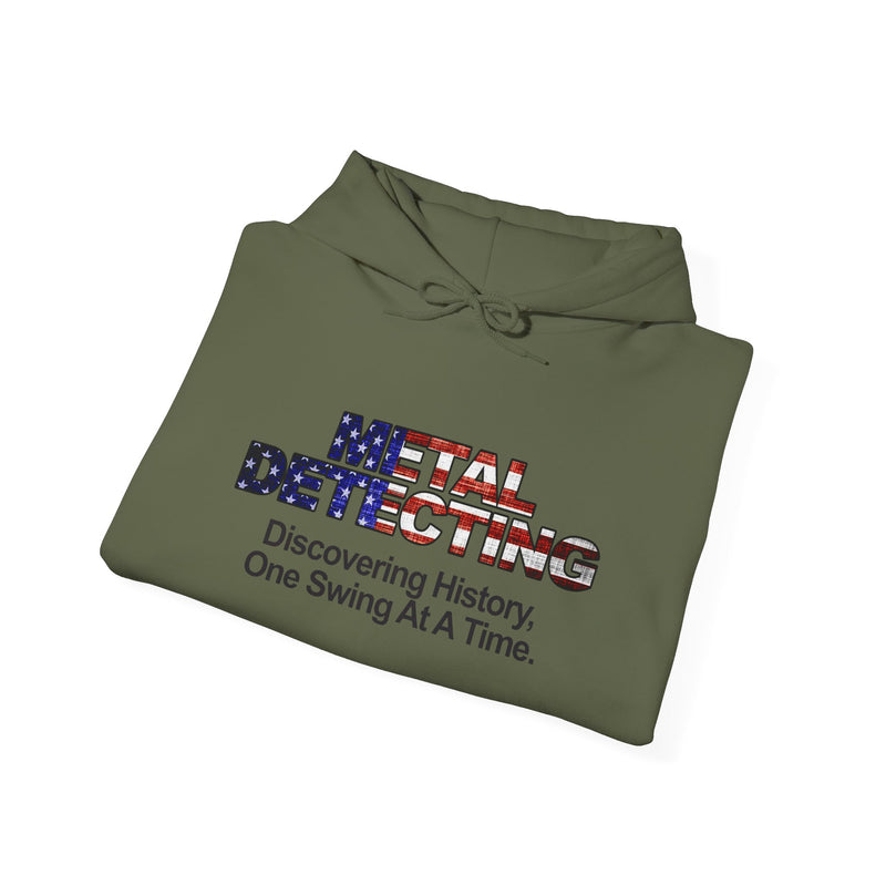 Metal Detecting Flag Motif , 2-Sided. Thick Weight Hoodie FREE SHIPPING