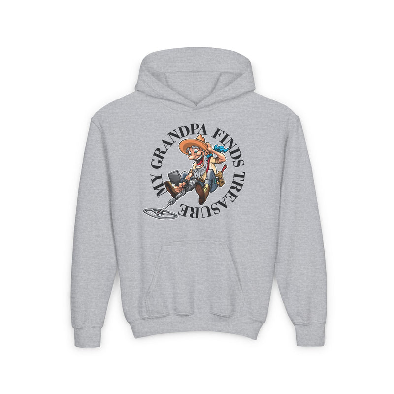 Youth Heavy Blend Hoodie "My Grandpa Finds Treasure" with Prospector - 2-Sided Print   FREE SHIPPING S-XL  sku: