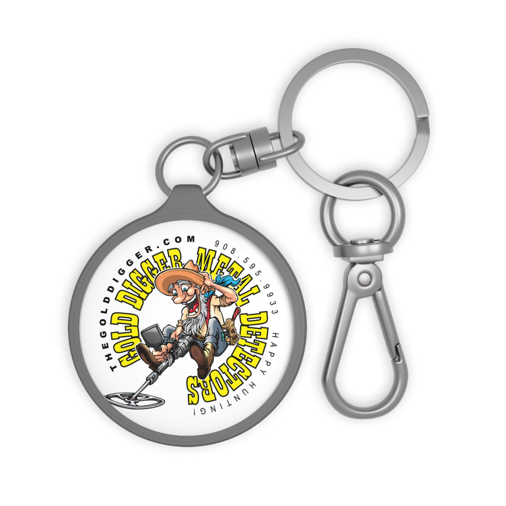 Keyring Tag - Gold Digger Prospector Graphic - sku 214