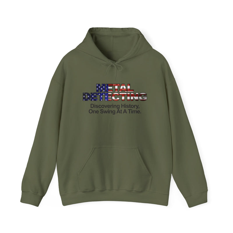 Metal Detecting Flag Motif , 2-Sided. Thick Weight Hoodie sku: 15