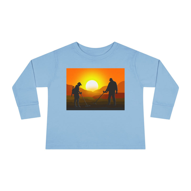 Toddler Long Sleeve Tee Sunset image with Detector Couple - sizes 2T - 5-6T  sku 125