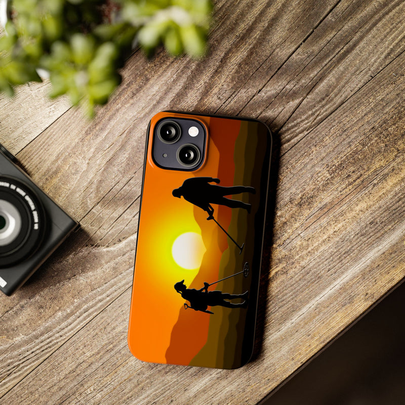 Slim iPhone Black Cases with SUNSET Detector Couple (iPhone 13-16 series) sku: 21