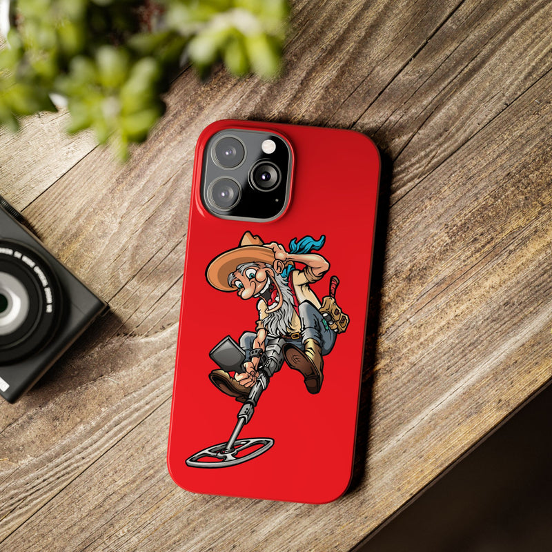 Slim iPhone Red Cases with Prospector Graphic (iPhone 13-16 series)