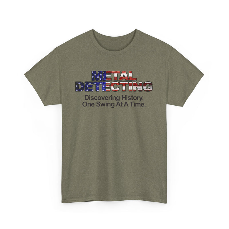 Discovering History American Flag Detectorist Heavyweight T-Shirt. sku: 16