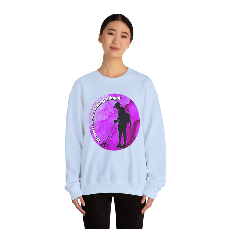 Woman's Heavy Blend Crewneck Sweatshirt "Woman are great at finding things" -  sku: 85