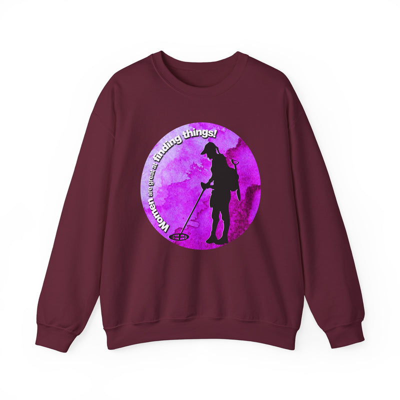 Woman's Heavy Blend Crewneck Sweatshirt "Woman are great at finding things" -  sku: 85