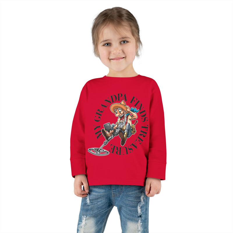 Toddler Long Sleeve Tee - "My Granpa Finds Treasure" - sizes 2T - 5-6T  sku 18