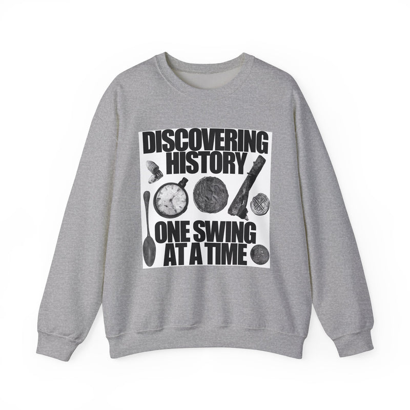 Relic Collection "Discovering History on Swing at a Time:, Heavy Blend Crewneck Sweatshirt - FREE SHIPPING