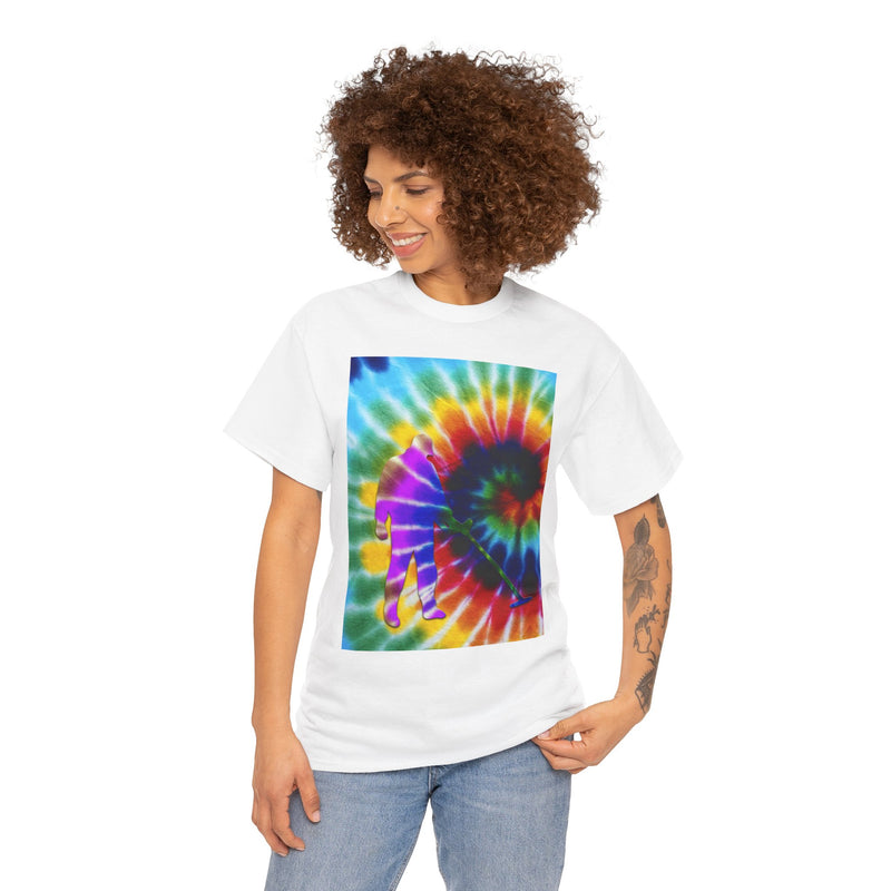 Tie Dye Abstract Male Detectorist. 1-sided Heavyweight T-Shirt