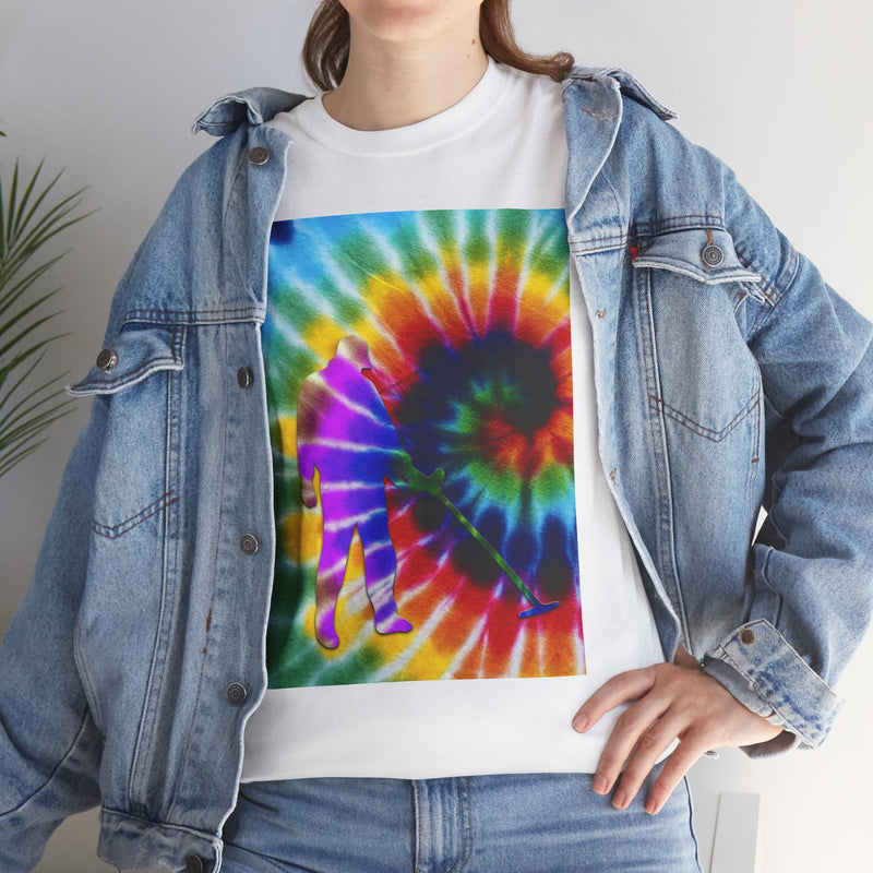 Tie Dye Abstract Male Detectorist. 1-sided Heavyweight T-Shirt