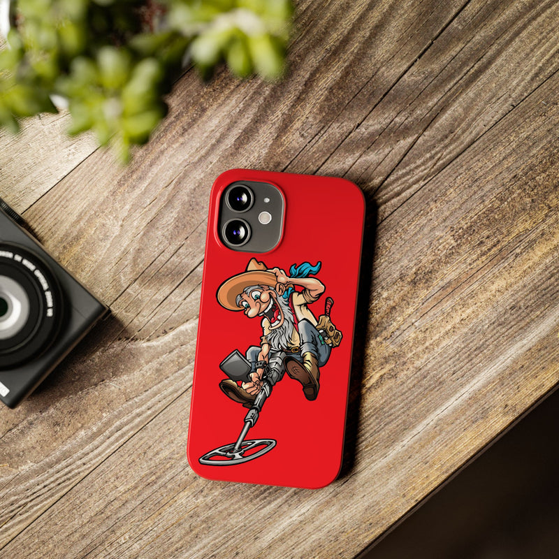 Slim iPhone Red Cases with Prospector Graphic (iPhone 13-16 series)