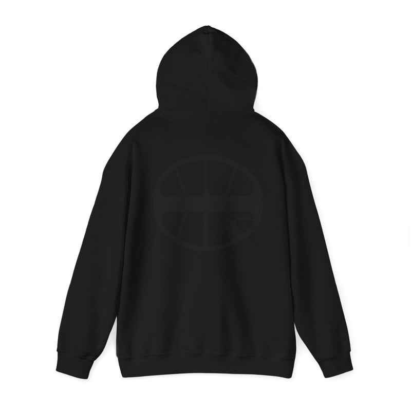 Sunset Detector Couple design on front, graphic coil on back, 2-Sided. Thick Weight Hoodie sku: 126