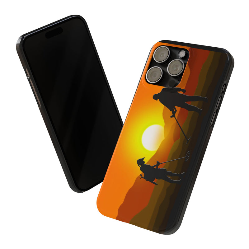 Slim iPhone Black Cases with SUNSET Detector Couple (iPhone 13-16 series) sku: 21