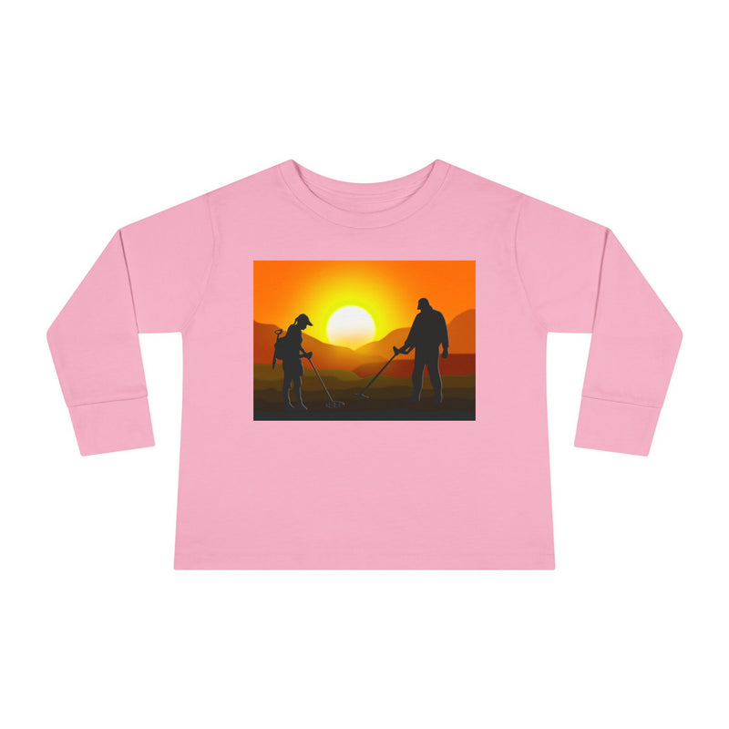 Toddler Long Sleeve Tee Sunset image with Detector Couple - sizes 2T - 5-6T  sku 125