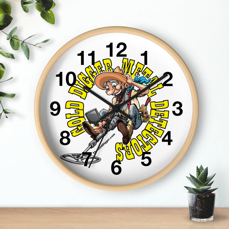 Gold Digger Wall Clock  10"  Battery operated (AA not included)  sku: 25