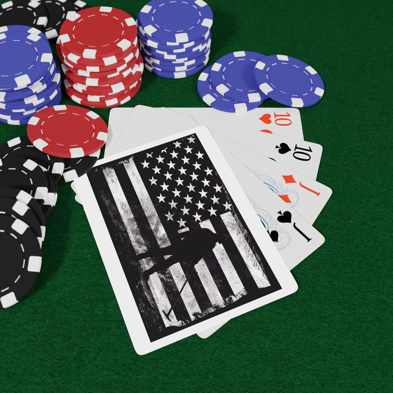 Playing Cards - Graphic American Flag with Detectorist - sku20