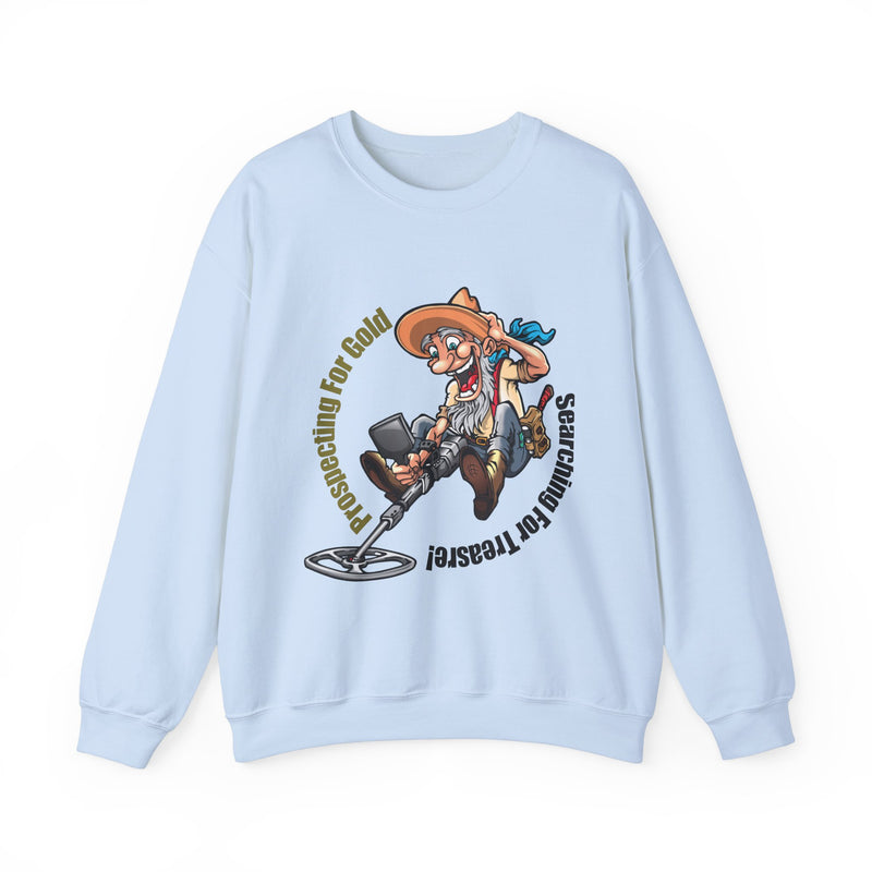 Heavy Blend Crewneck Sweatshirt - Prospector Graphic - "Prospecting for Gold Searching for Treasure" sku: 03