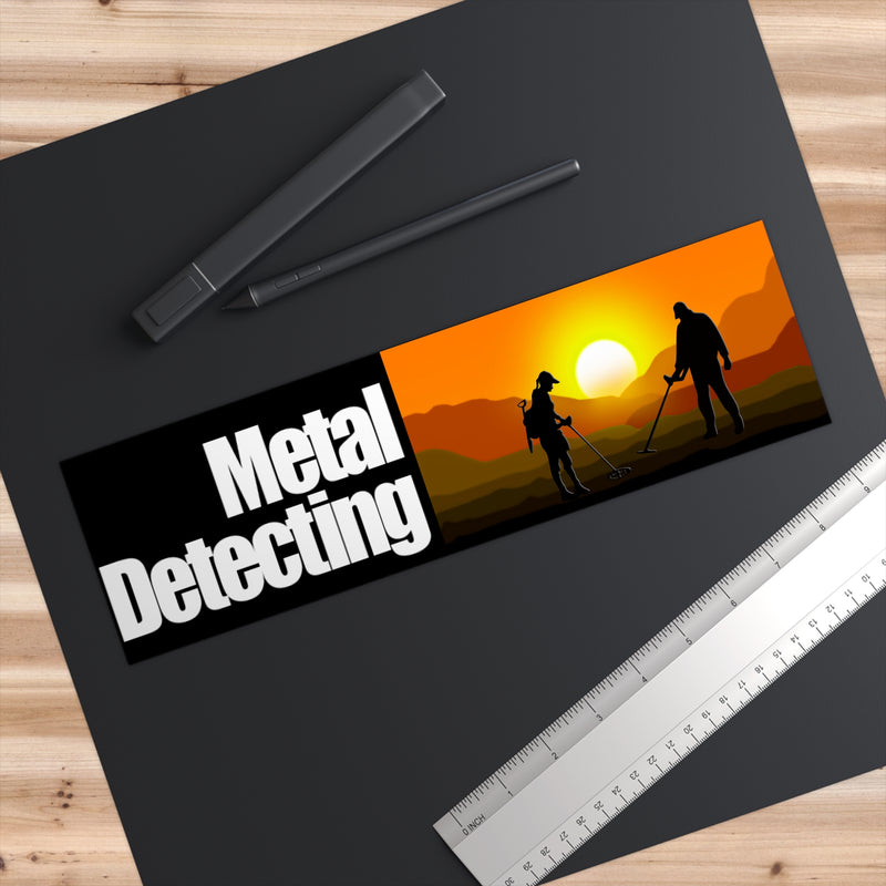 SUNSET Metal Detecting Couple Design  Bumper / Surface Stickers -  sku: 130