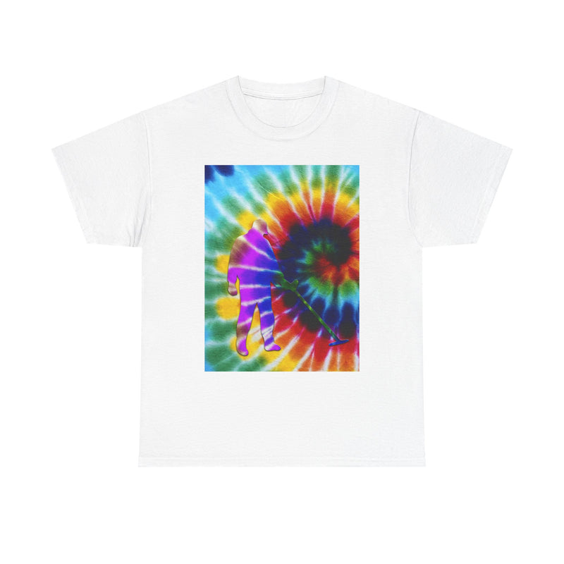 Tie Dye Abstract Male Detectorist. 1-sided Heavyweight T-Shirt