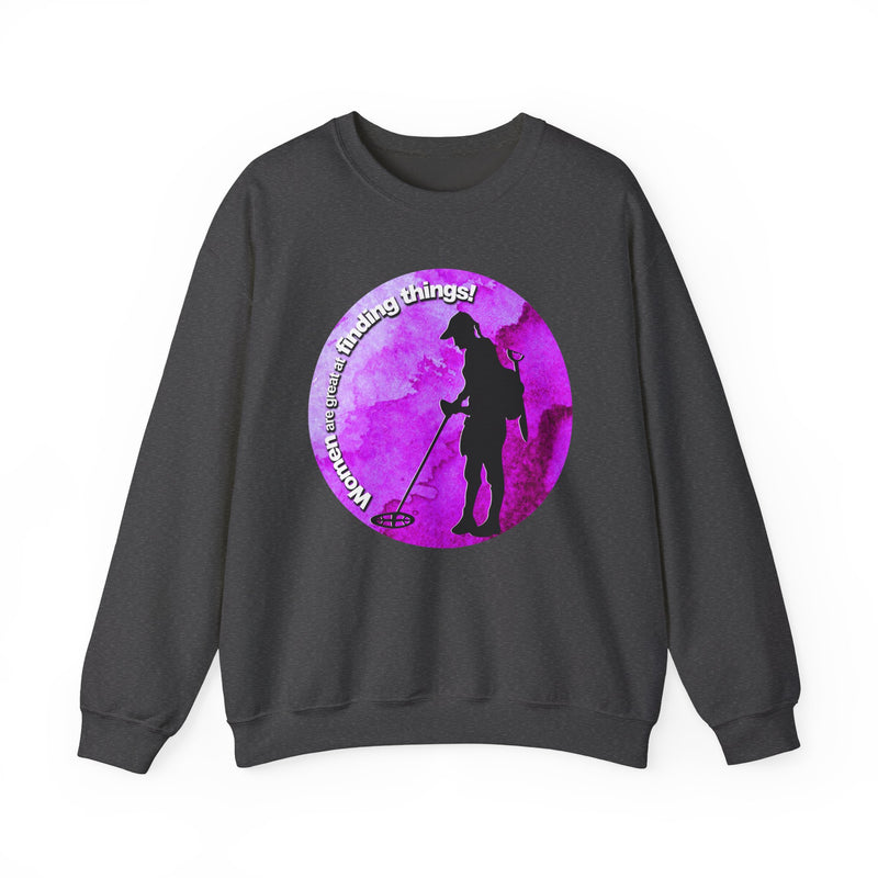 Woman's Heavy Blend Crewneck Sweatshirt "Woman are great at finding things" -  sku: 85