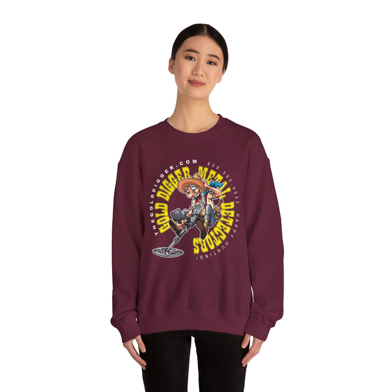 Gold Digger Prospector Heavy Blend Crewneck Sweatshirt - Prospector Graphic - "The Gold Digger" sku: 07