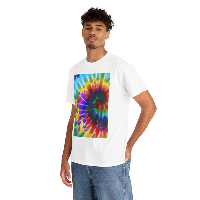 Tie Dye Abstract Male Detectorist. 1-sided Heavyweight T-Shirt