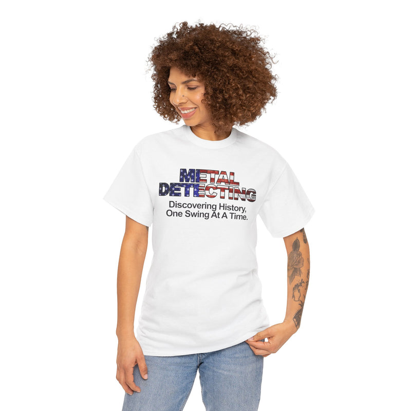 Discovering History American Flag Detectorist Heavyweight T-Shirt. sku: 16