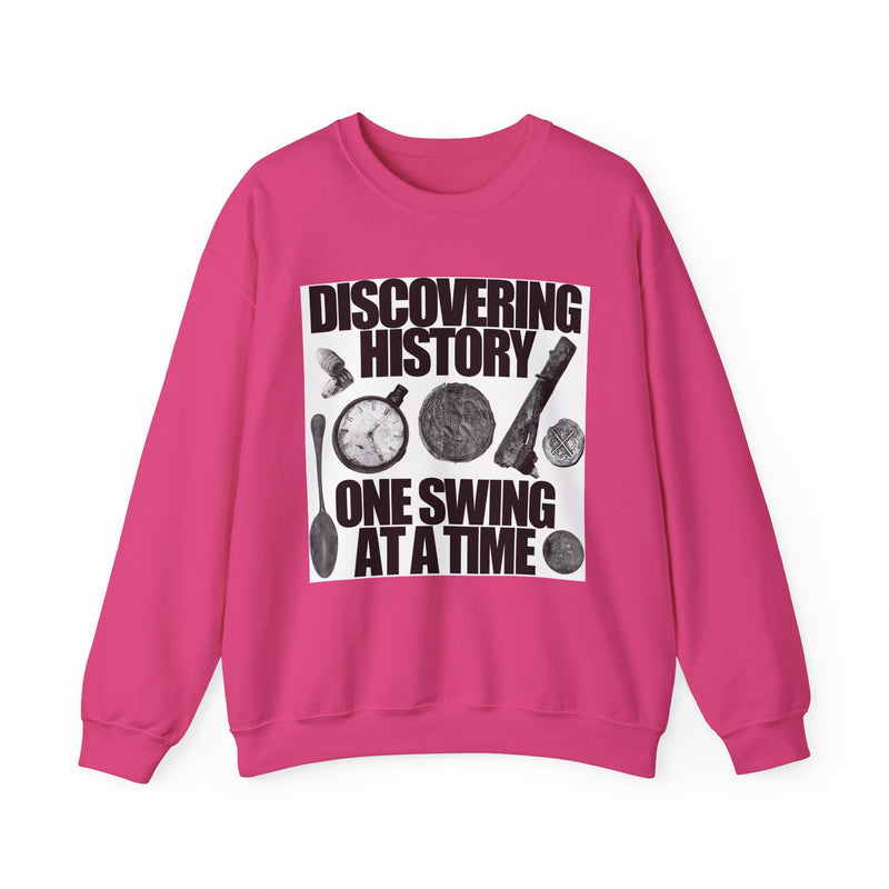 Relic Collection "Discovering History on Swing at a Time:, Heavy Blend Crewneck Sweatshirt - FREE SHIPPING