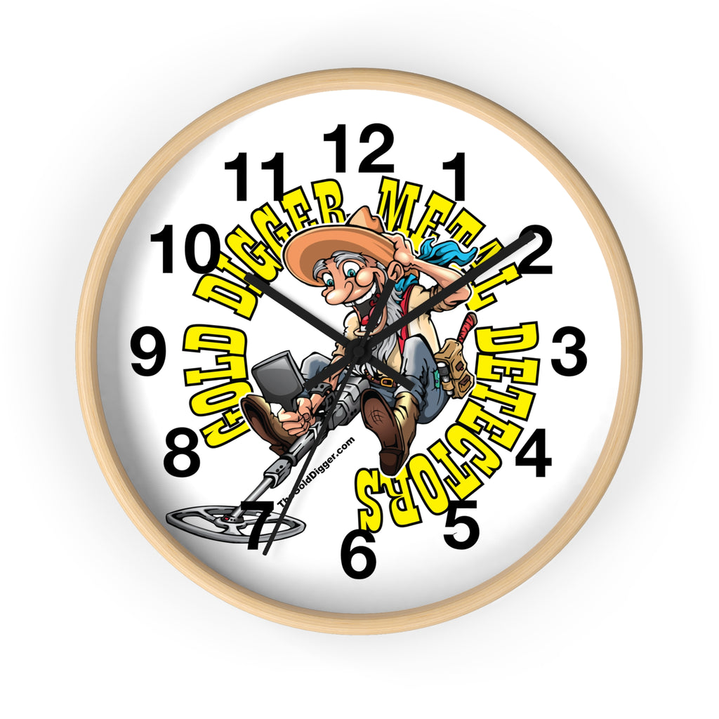 Gold Digger Wall Clock  10"  Battery operated (AA not included)  sku: 25