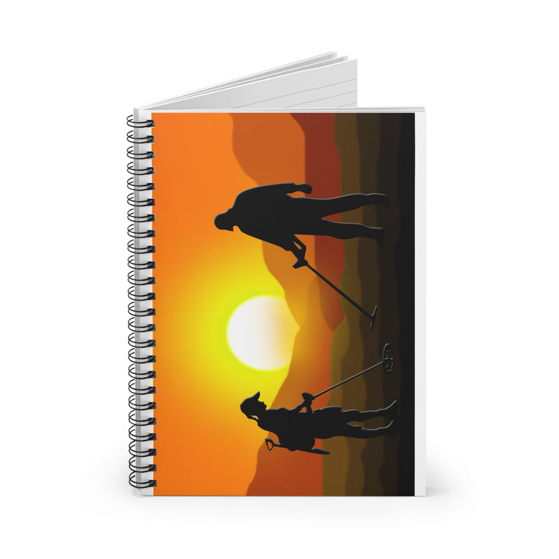 Sunset design with Detector Couple, Spiral Notebook - Ruled, 118 pages 6" X 8" sku: 129