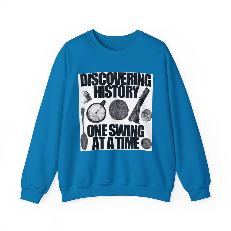 Relic Collection "Discovering History on Swing at a Time:, Heavy Blend Crewneck Sweatshirt - FREE SHIPPING