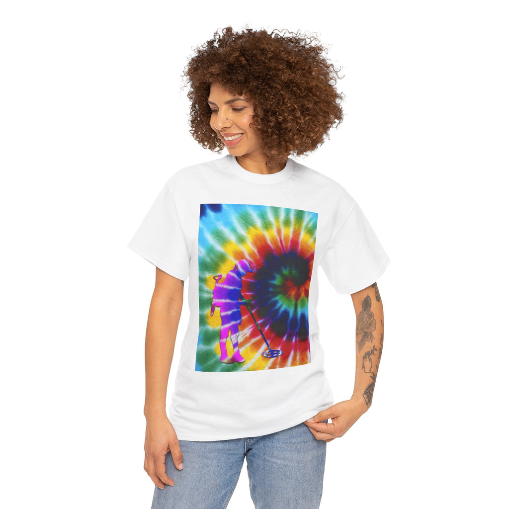 Tie Dye Abstract Female Detectorist. 1-sided Heavyweight T-Shirt