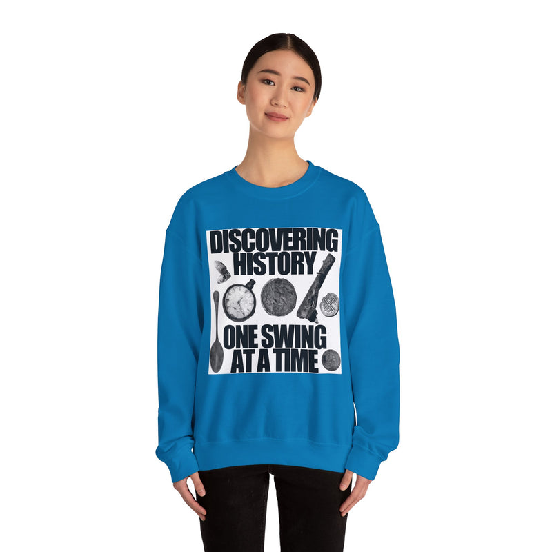 Relic Collection "Discovering History on Swing at a Time:, Heavy Blend Crewneck Sweatshirt - FREE SHIPPING