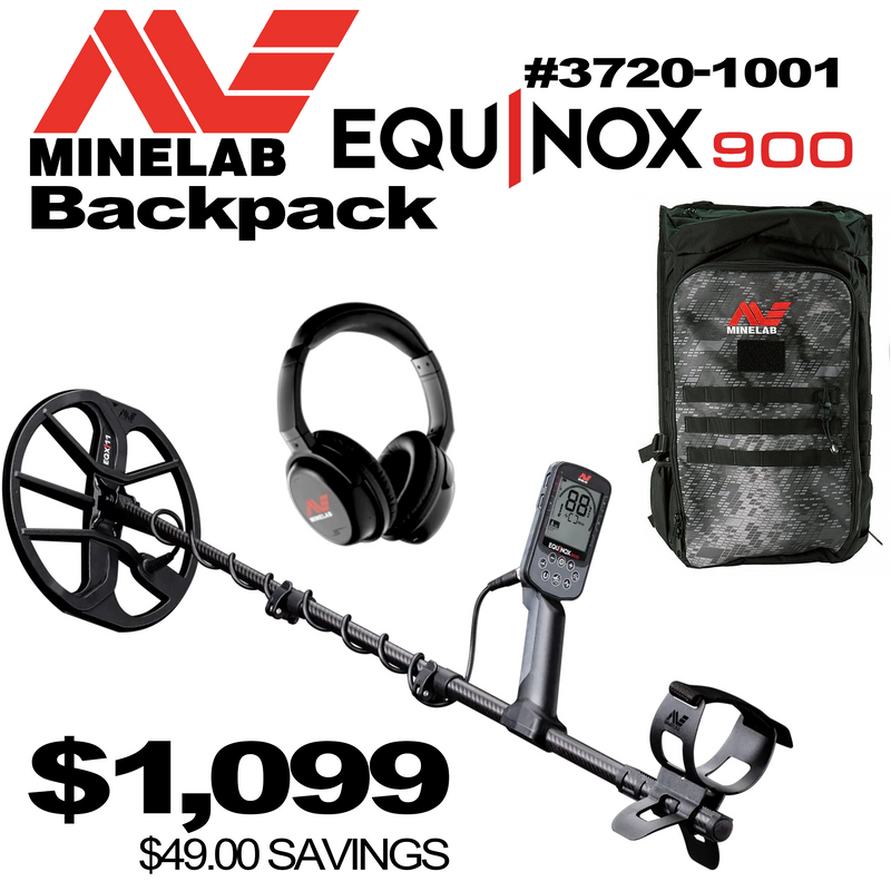 Minelab Equinox 900 Metal Detector with Backpack #3720-1001