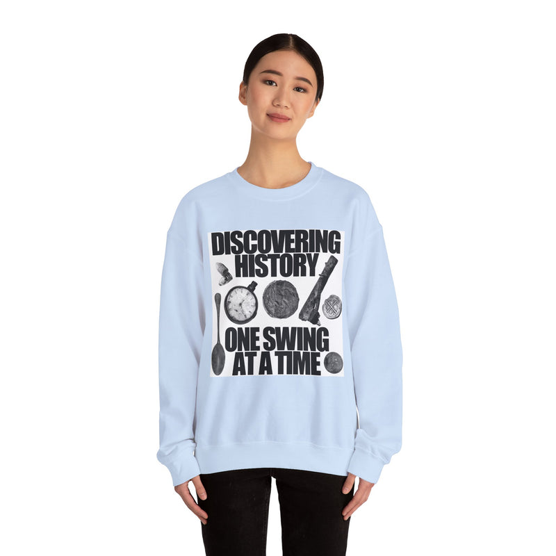 Relic Collection "Discovering History on Swing at a Time:, Heavy Blend Crewneck Sweatshirt - FREE SHIPPING