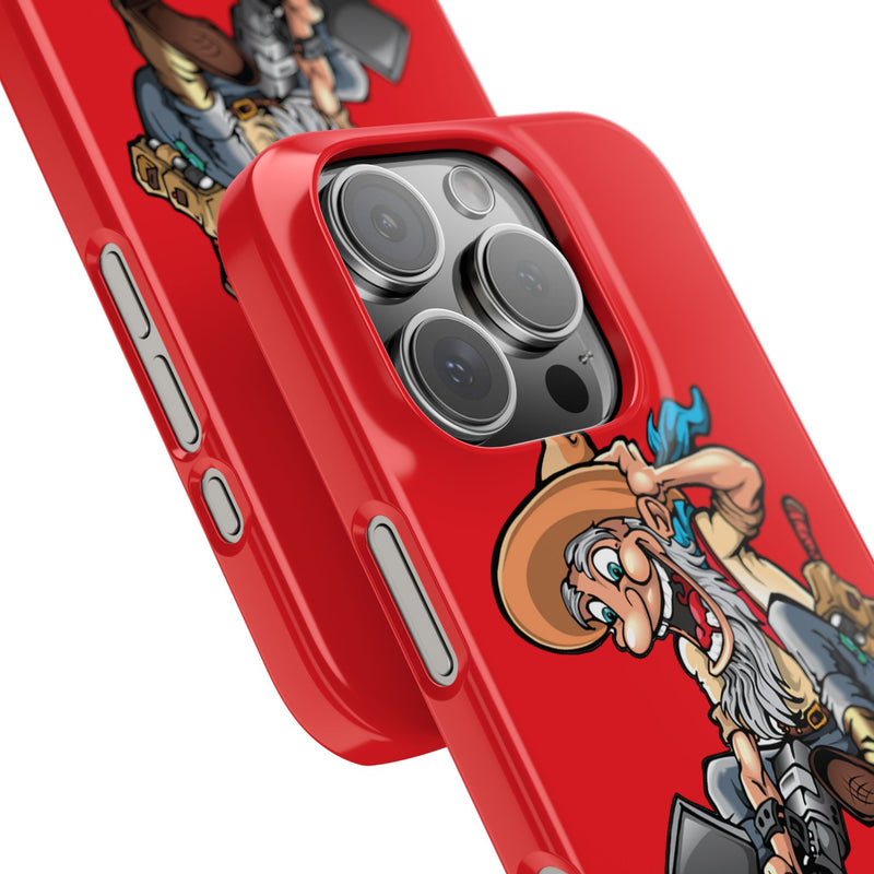 Slim iPhone Red Cases with Prospector Graphic (iPhone 13-16 series)