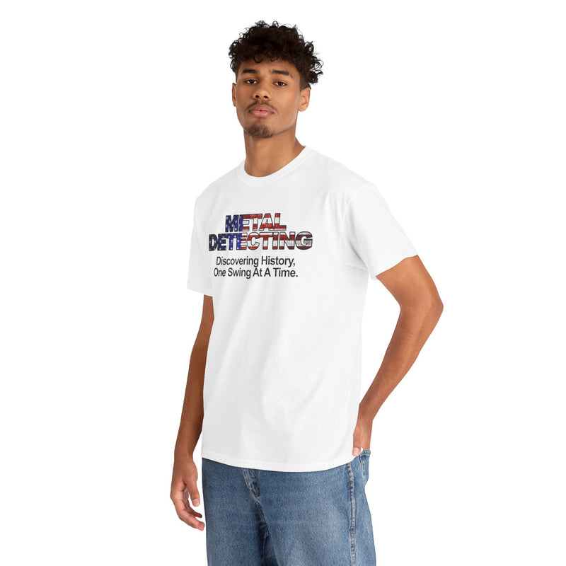 Discovering History American Flag Detectorist Heavyweight T-Shirt. sku: 16