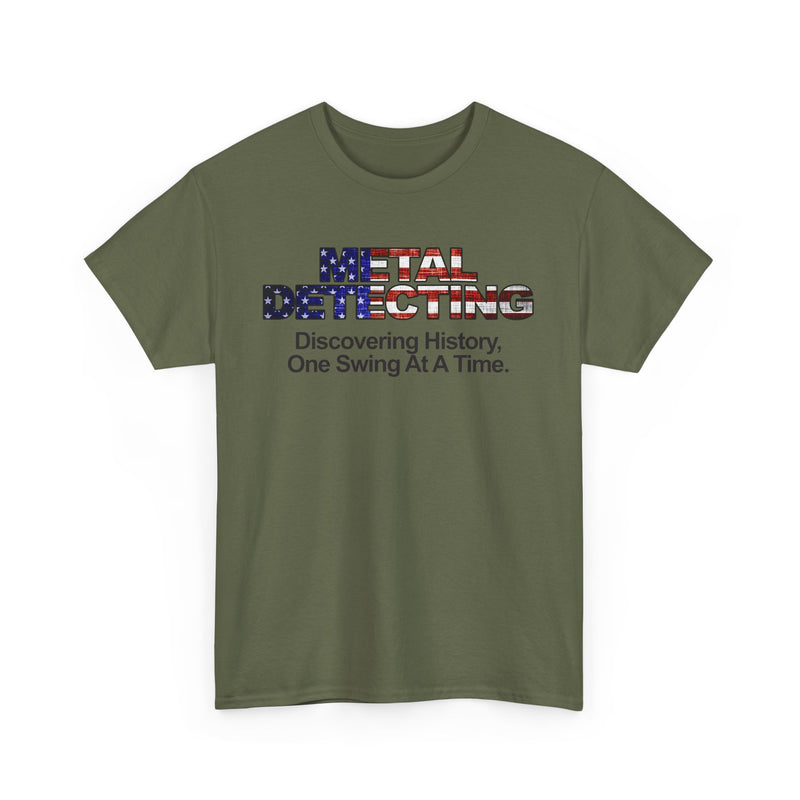 Discovering History American Flag Detectorist Heavyweight T-Shirt. sku: 16