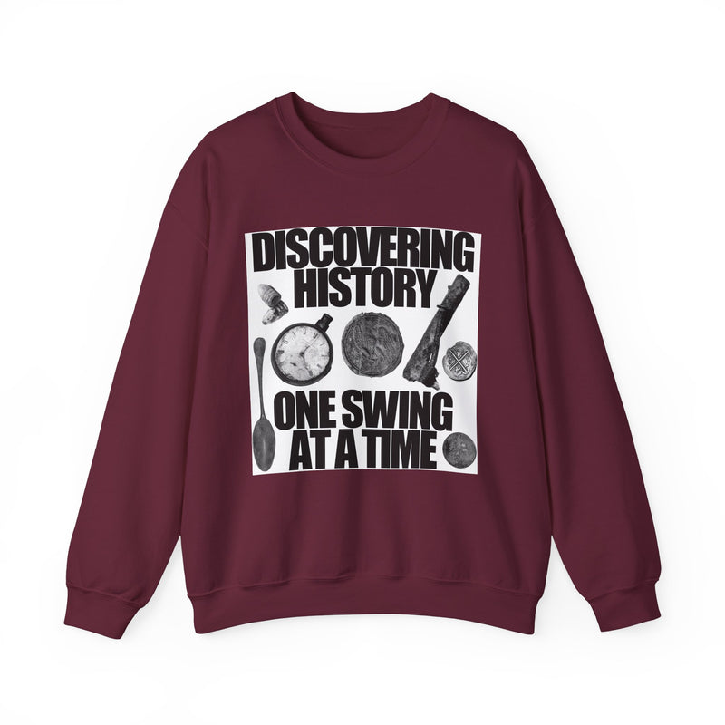 Relic Collection "Discovering History on Swing at a Time:, Heavy Blend Crewneck Sweatshirt - FREE SHIPPING