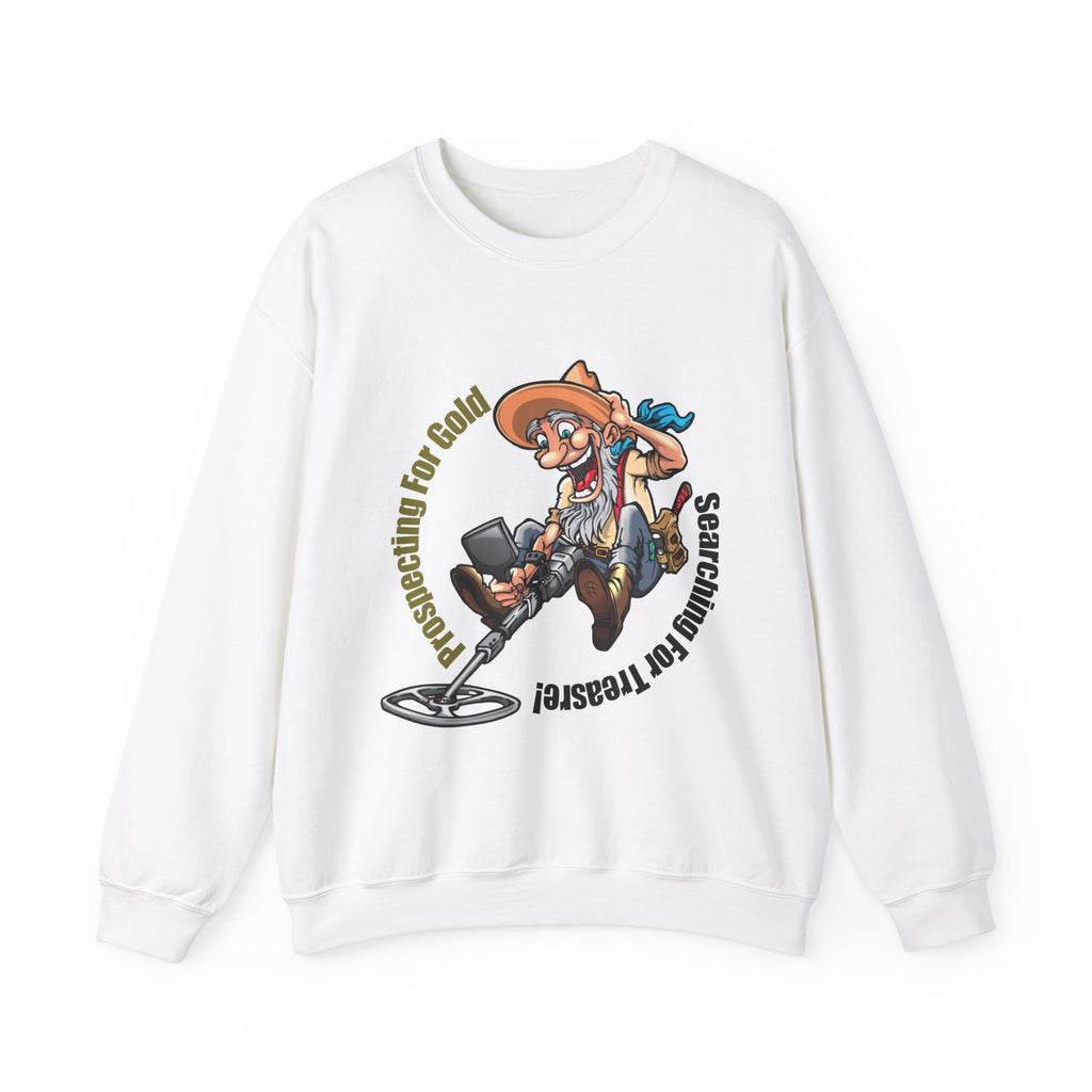 Heavy Blend Crewneck Sweatshirt - Prospector Graphic - "Prospecting for Gold Searching for Treasure" sku: 03