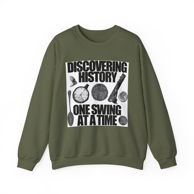 Relic Collection "Discovering History on Swing at a Time:, Heavy Blend Crewneck Sweatshirt - FREE SHIPPING