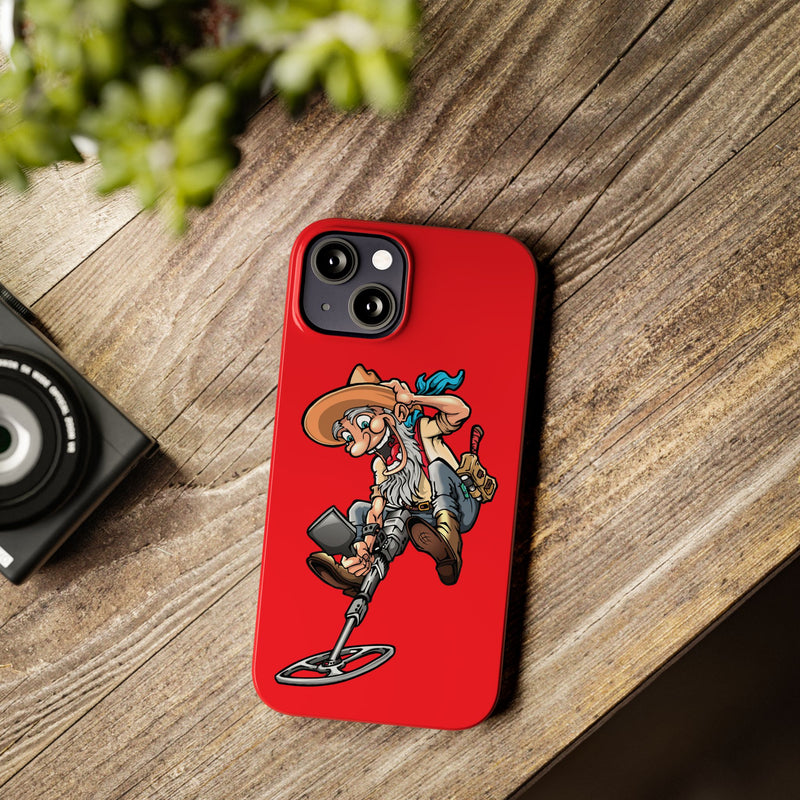 Slim iPhone Red Cases with Prospector Graphic (iPhone 13-16 series)