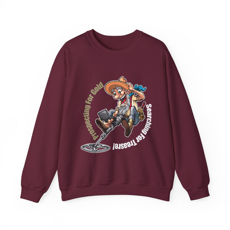 Heavy Blend Crewneck Sweatshirt - Prospector Graphic - "Prospecting for Gold Searching for Treasure" sku: 03