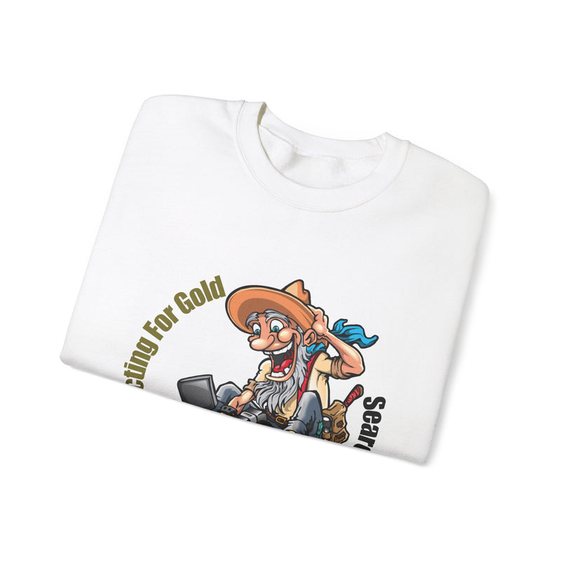 Heavy Blend Crewneck Sweatshirt - Prospector Graphic - "Prospecting for Gold Searching for Treasure" sku: 03