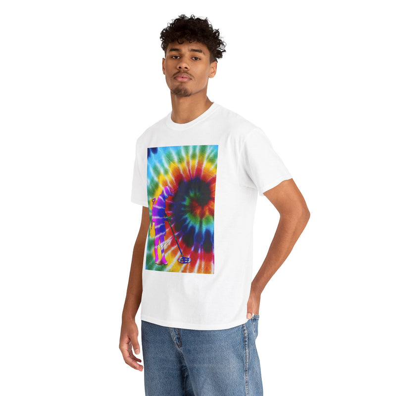 Tie Dye Abstract Female Detectorist. 1-sided Heavyweight T-Shirt